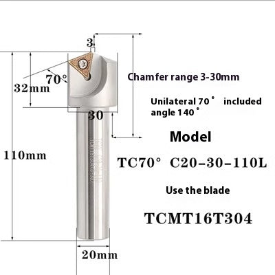 6039 Machining center 15 20 25 30 35 40 45 50 55 60 65 70 75 degree chamfering toolholder TCMT Shandong Denso Pricision Tools Co.,Ltd.